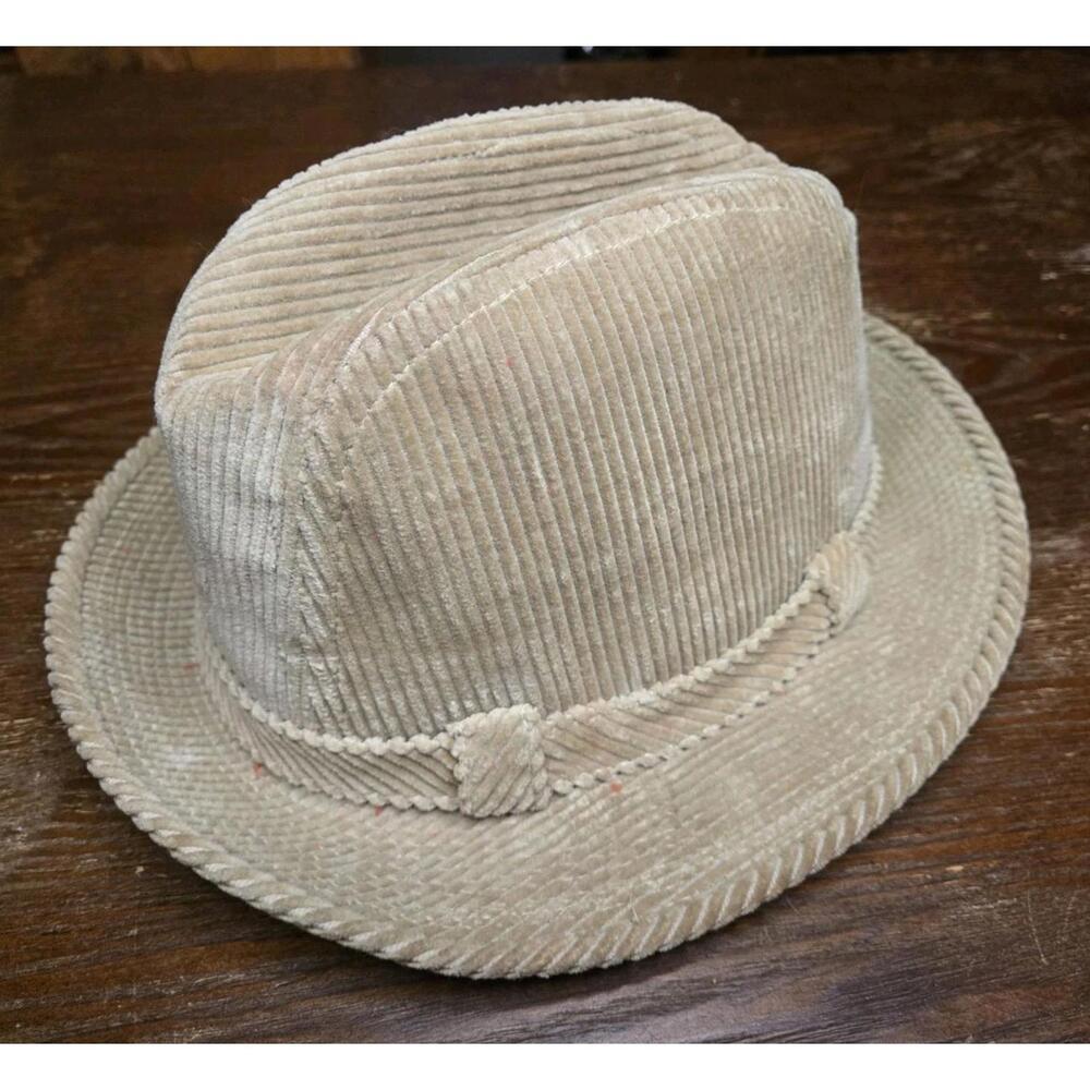 Royal Stetson CORDUROY FEDORA HAT SIZE 7 1/8, MADE IN USA